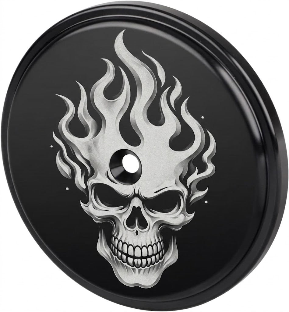 Harley Big Sucker Air Cleaner Cover | Laser Engraved Custom Derby Cover | Stage 1 Air Intake Cover | American Flag Harley Engraving