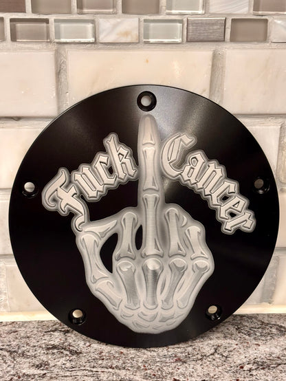 Custom Harley Derby Cover, Personalized Photo Timing Cover, Laser Engraved Black Aluminum, Fits Milwaukee 8 Twin Cam, Biker Gift