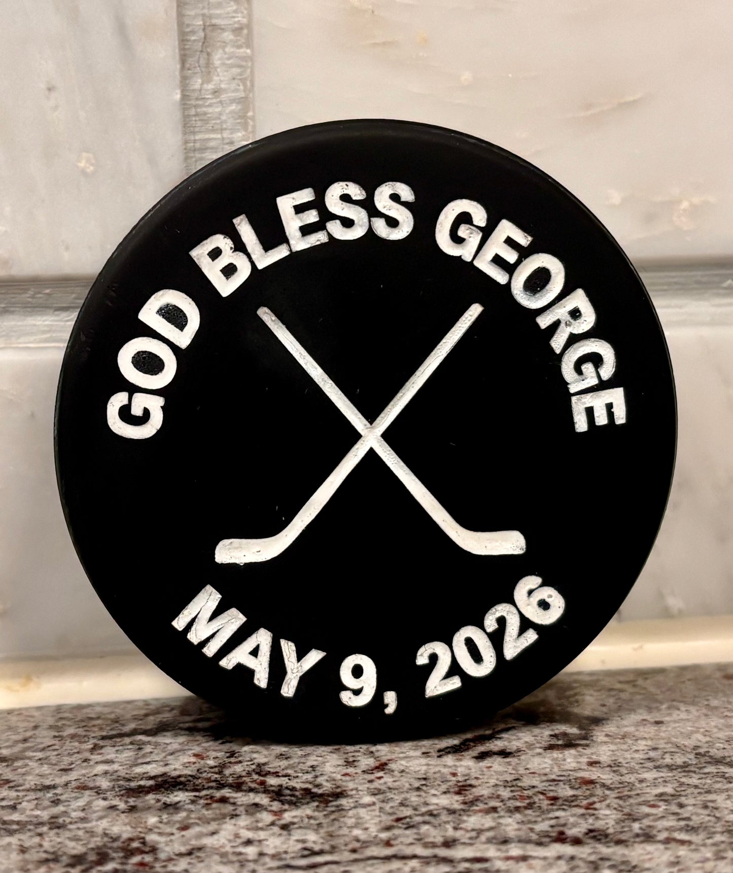 Custom Engraved Hockey Puck | Deep Laser Personalized Team Award Keepsake