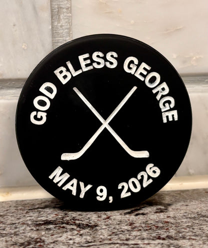 Custom Engraved Hockey Puck | Deep Laser Personalized Team Award Keepsake