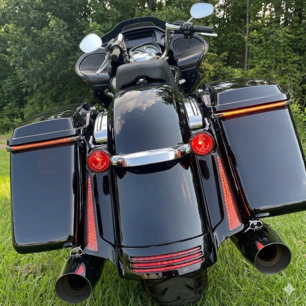 Laser Etched 2” Bullet Smoked Turn Signal Lenses – Harley Davidson & Custom Motorcycles | Hidden Engraving – Lights Up When On