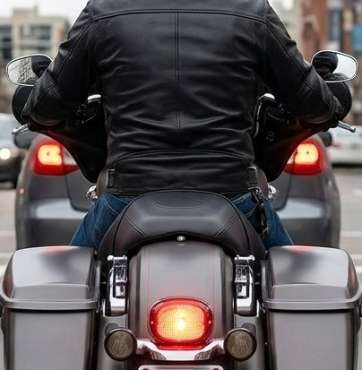 Laser Etched 2” Bullet Smoked Turn Signal Lenses – Harley Davidson & Custom Motorcycles | Hidden Engraving – Lights Up When On