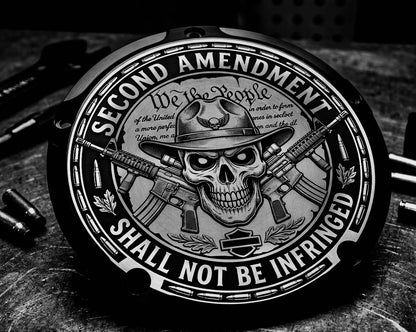 Custom Harley Derby Cover, Personalized Photo Timing Cover, Laser Engraved Black Aluminum, Fits Milwaukee 8 Twin Cam, Biker Gift