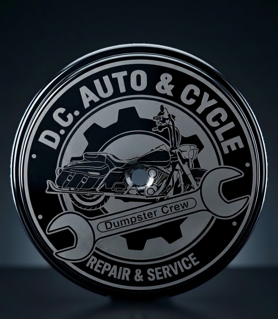 Harley Big Sucker Air Cleaner Cover | Laser Engraved Custom Derby Cover | Stage 1 Air Intake Cover | American Flag Harley Engraving