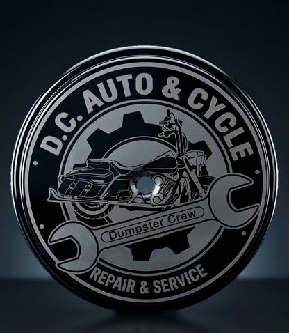 Harley Big Sucker Air Cleaner Cover | Laser Engraved Custom Derby Cover | Stage 1 Air Intake Cover | American Flag Harley Engraving
