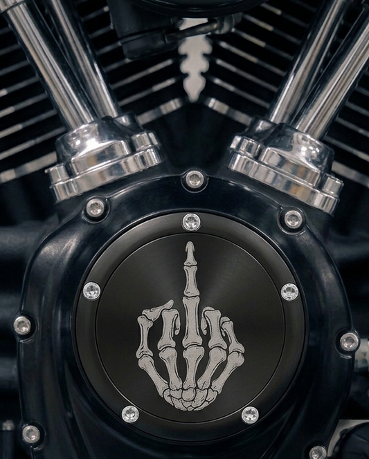 Custom Harley Derby Cover, Personalized Photo Timing Cover, Laser Engraved Black Aluminum, Fits Milwaukee 8 Twin Cam, Biker Gift