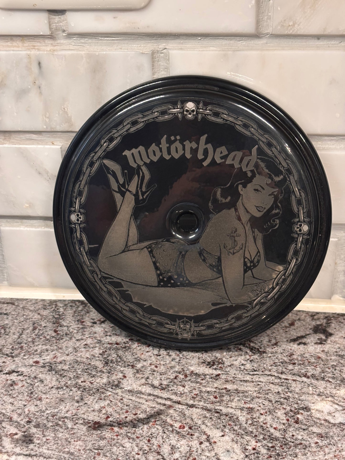 Harley Big Sucker Air Cleaner Cover | Laser Engraved Custom Derby Cover | Stage 1 Air Intake Cover | American Flag Harley Engraving