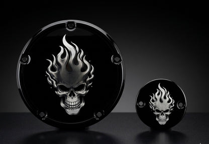 Harley Big Sucker Air Cleaner Cover | Laser Engraved Custom Derby Cover | Stage 1 Air Intake Cover | American Flag Harley Engraving