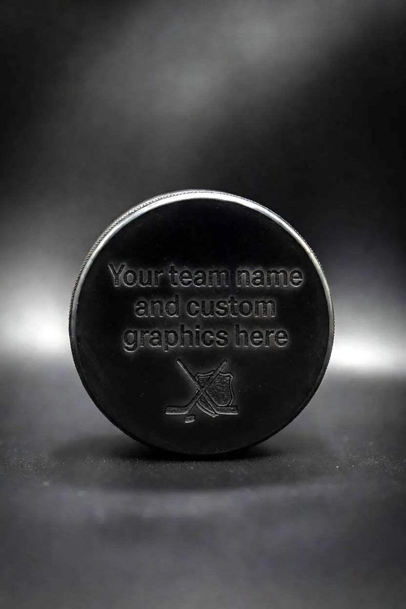 Custom Engraved Hockey Puck | Deep Laser Personalized Team Award Keepsake